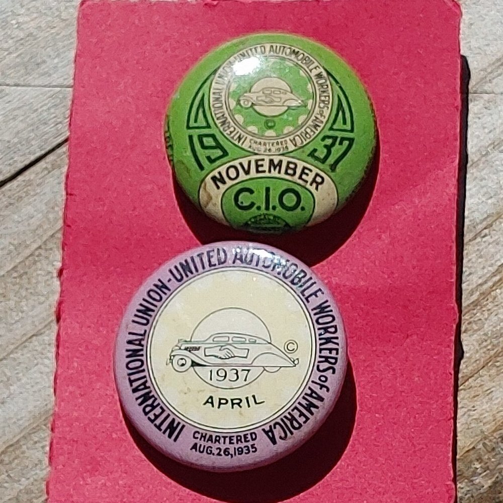 Antique International Union United Automobile Workers of America Pins